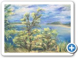 Achterwasser am Lieper Winkel 1 -- 19 x 39 Pastellkreide