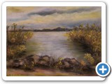 Am Hafen Zempin -- 24 x 31 Pastellkreide (in Privatbesitz)