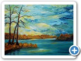 Am blauen See -- Acryl auf Canvas Board 60 x 40 (in Privatbesitz)