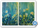 Blütentanz -- Acryl auf Leinen je 30 x 40