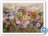 Blumenstrauß -- 19 x 39 Pastellkreide