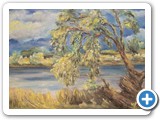 Frühling an der Oder -- 19 x 39 Pastellkreide (in Privatbesitz)