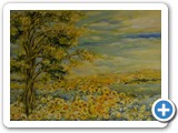 Gelber Mohn -- Acryl auf Canvas Board 70 x 50
