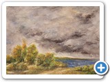 Herbst am Stettiner Haff -- 39 x 29 Ölpastell