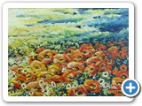 Sonne und Mohn -- Acryl auf Leinen 60 x 40