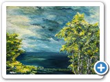 Stechlin Impression --  Acryl auf Canvas Board 70 x 50