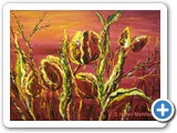 Tulpen La Famille -- Acryl auf Leinen 70 x 50 (in Privatbesitz)